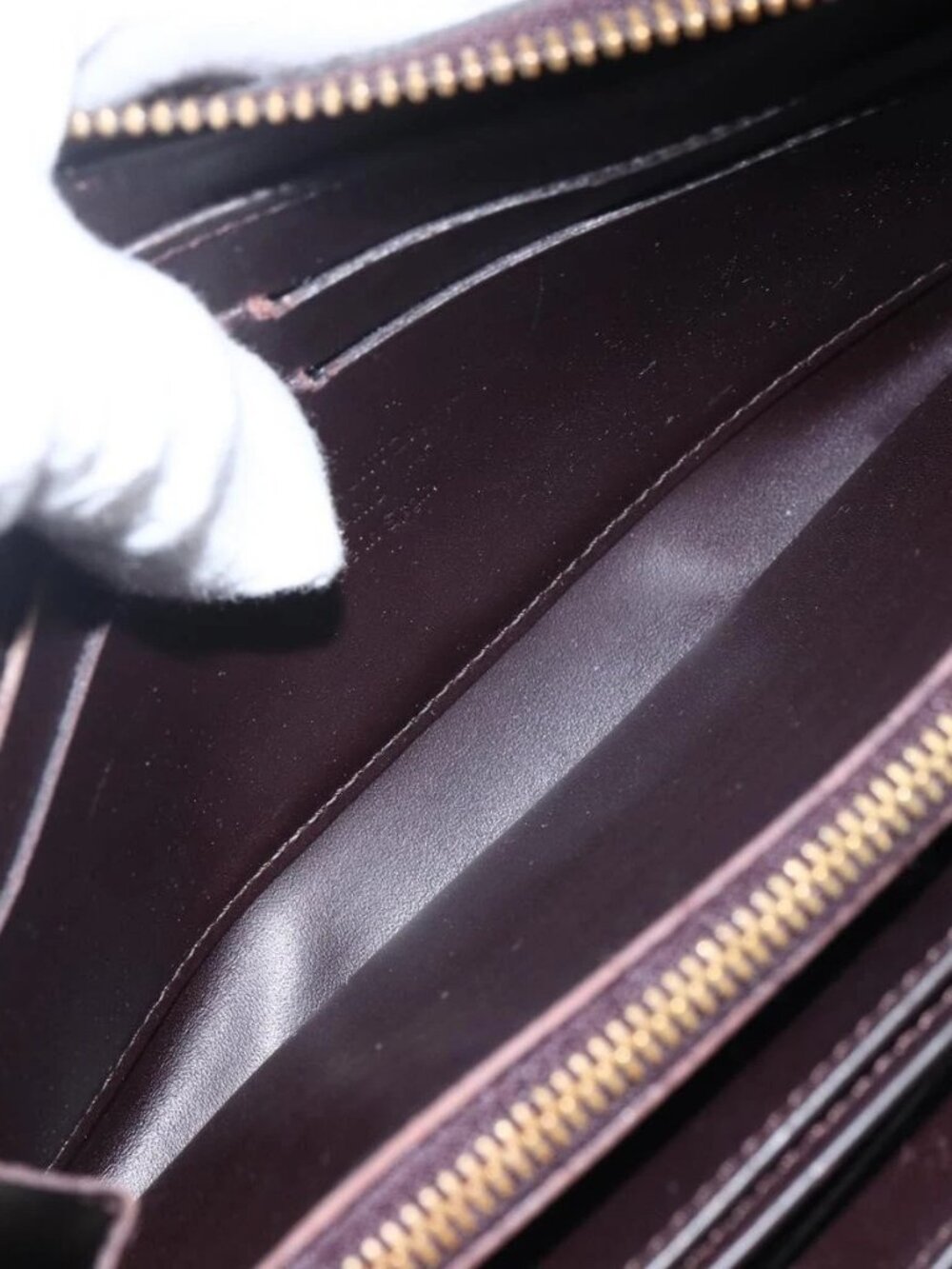 LOUIS VUITTON Monogram Vernis Zippy Long Wallet Amarante M93522 LV Auth 169544 - Picture 11 of 15